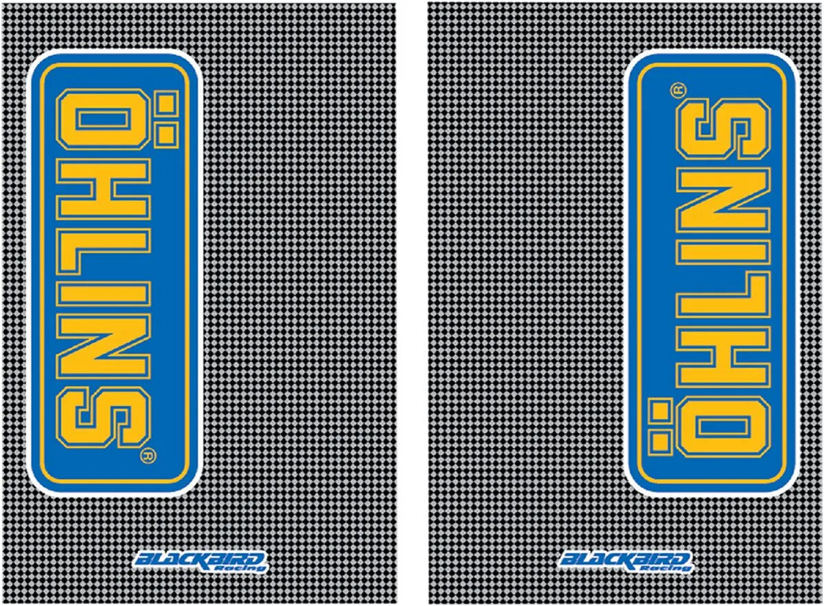 Blackbird Racing Fork Stickers - Blue/yellow Vinyl