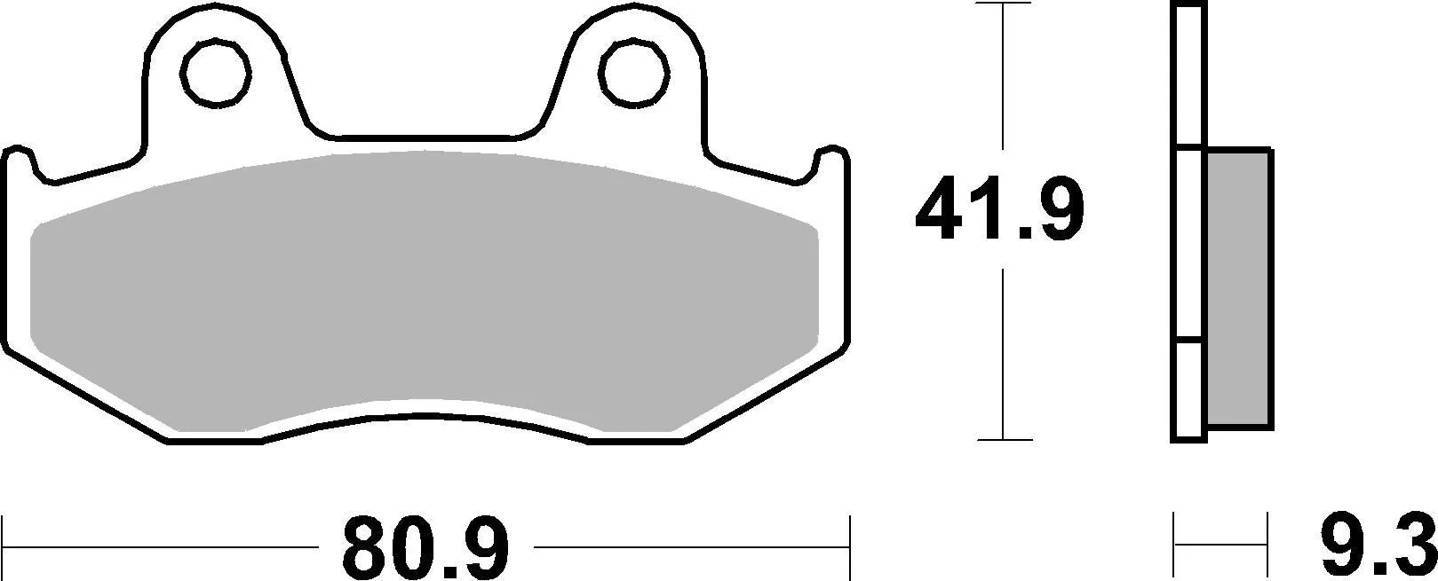 Sbs Ms Scooter Maxi Spiekane Klocki Hamulcowe - Przód
