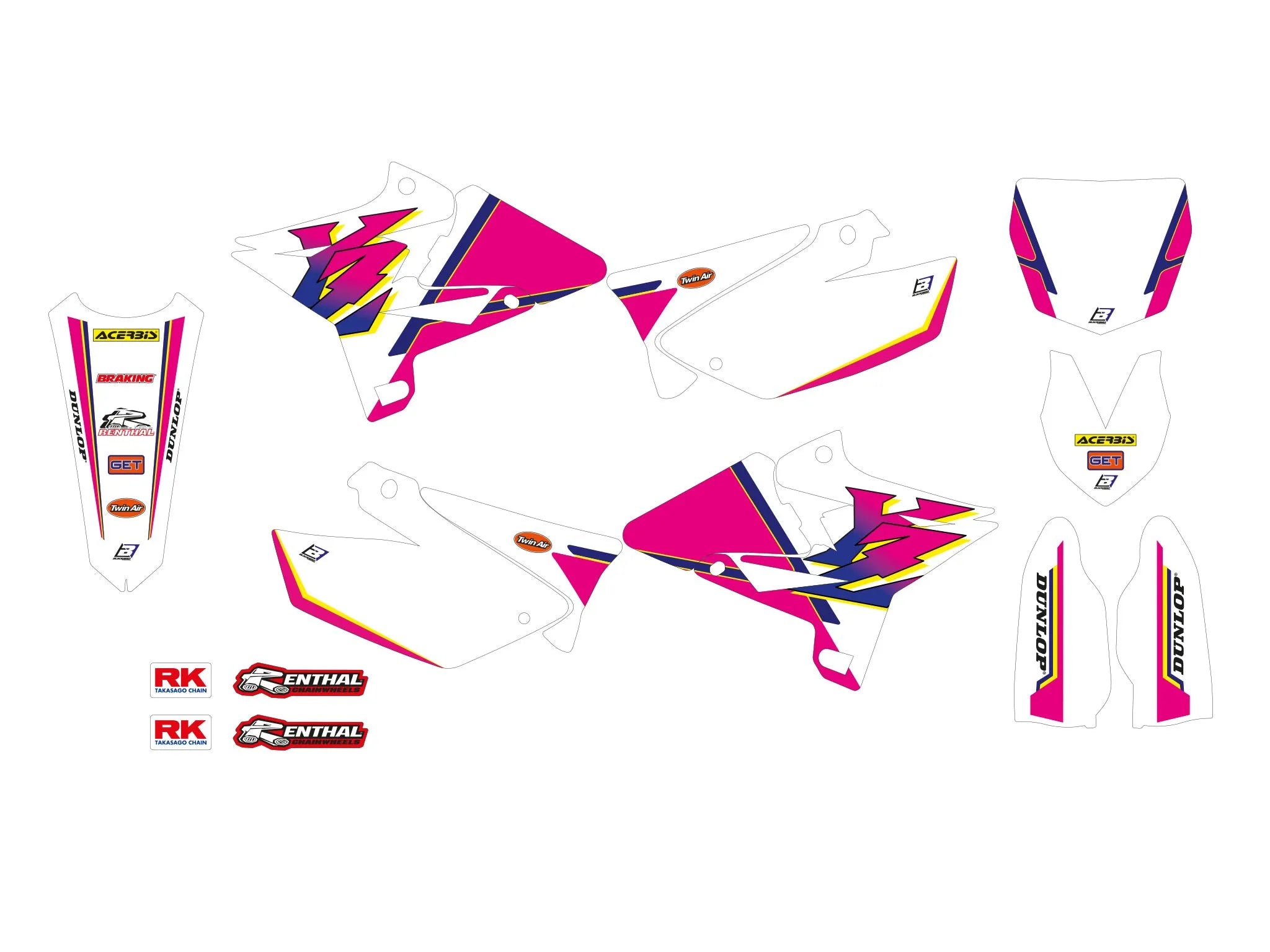 Blackbird Racing Retro Graphic Kit For Yamaha