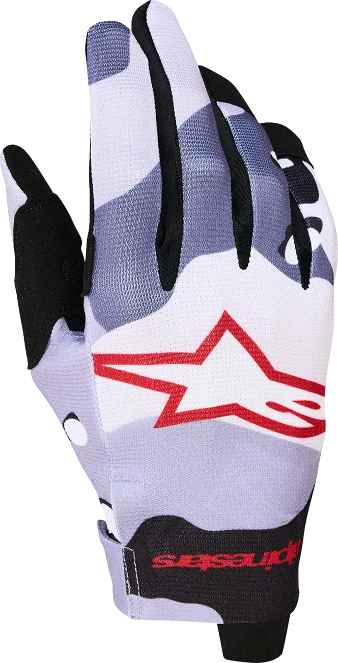 Alpinestars Youth Radar Gloves Gray Lilac Black
