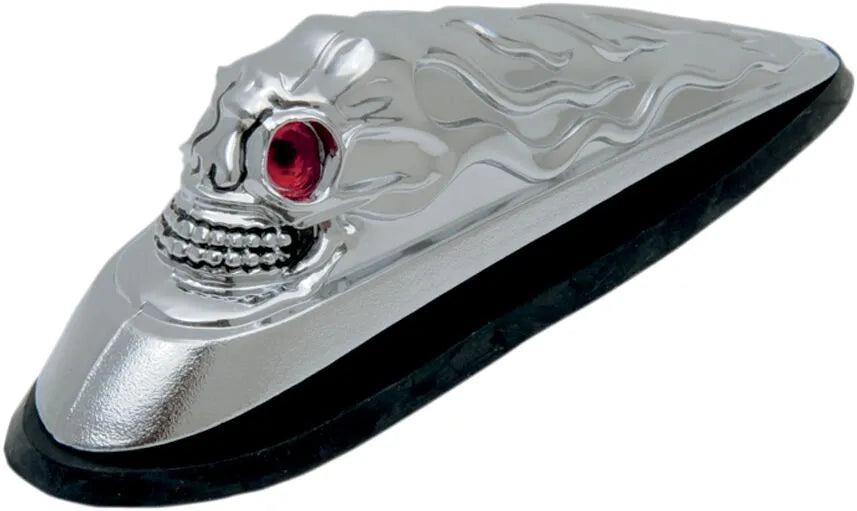 Drag Specialties Skull Head Illuminated Eyes Fender Ornament
