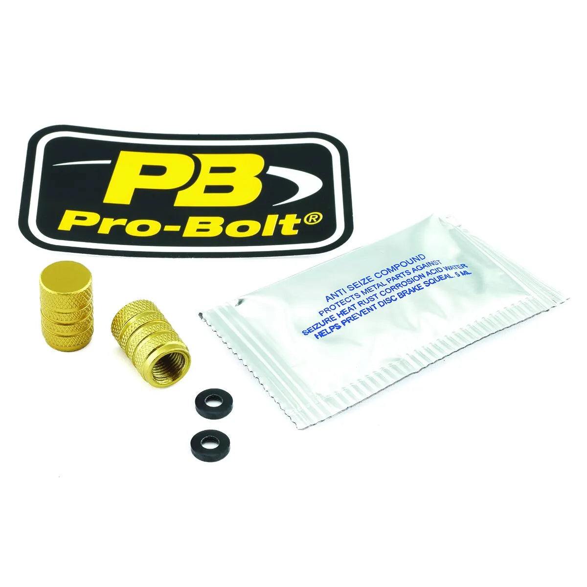 Pro Bolt Red Aluminium Valve Stem Cap for Suzuki Yamaha Kawasaki