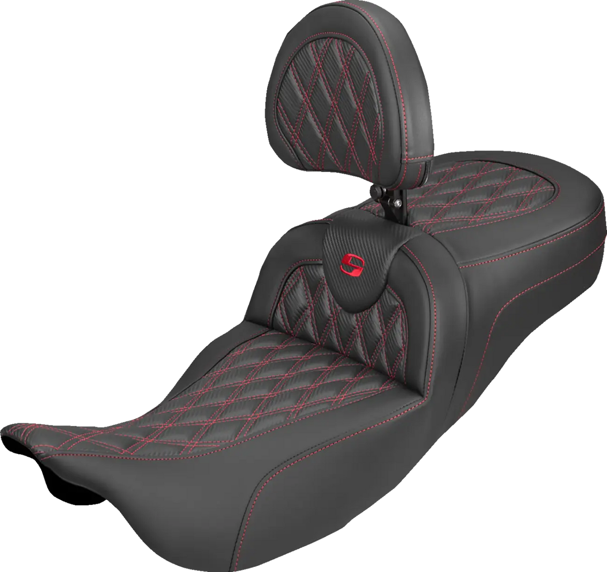 Saddlemen Roadsofa Carbon Fiber Seat Red Stitch