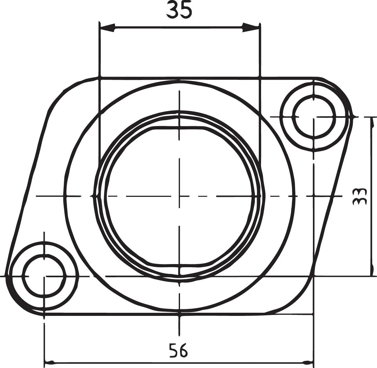 Parts Unlimited Carburetor Mounting Flange