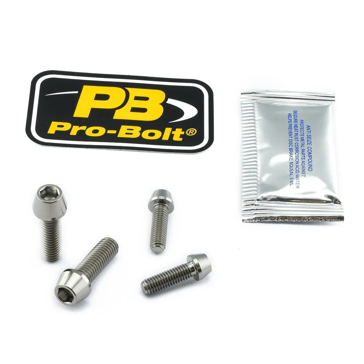 Pro Bolt Titanium Clip-on Handlebar Mount Bolt Kit