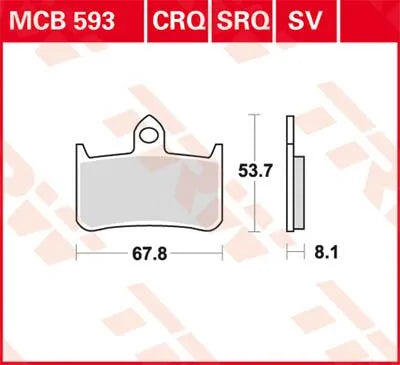 Trw Sv Series Spiekane Klocki Hamulcowe (Przód) - Przód