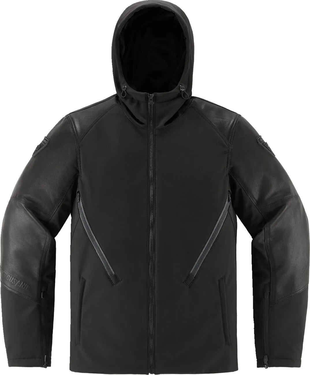Icon Basehawk2™ Leather Motorcycle Jacket For Men - Black