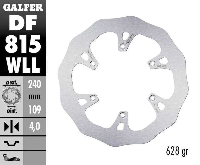 Galfer Wave Brake Rotor For Motorcycles - Rear