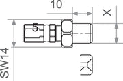 Złączka Trw Varioflex do węża M10 x 1,0
