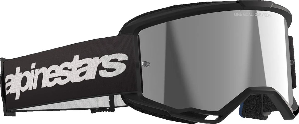 Alpinestars Vision 3 Wordmark Goggle Black Mirror-Silver