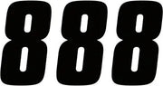Factory Effex Number Stickers 8 Black 4"