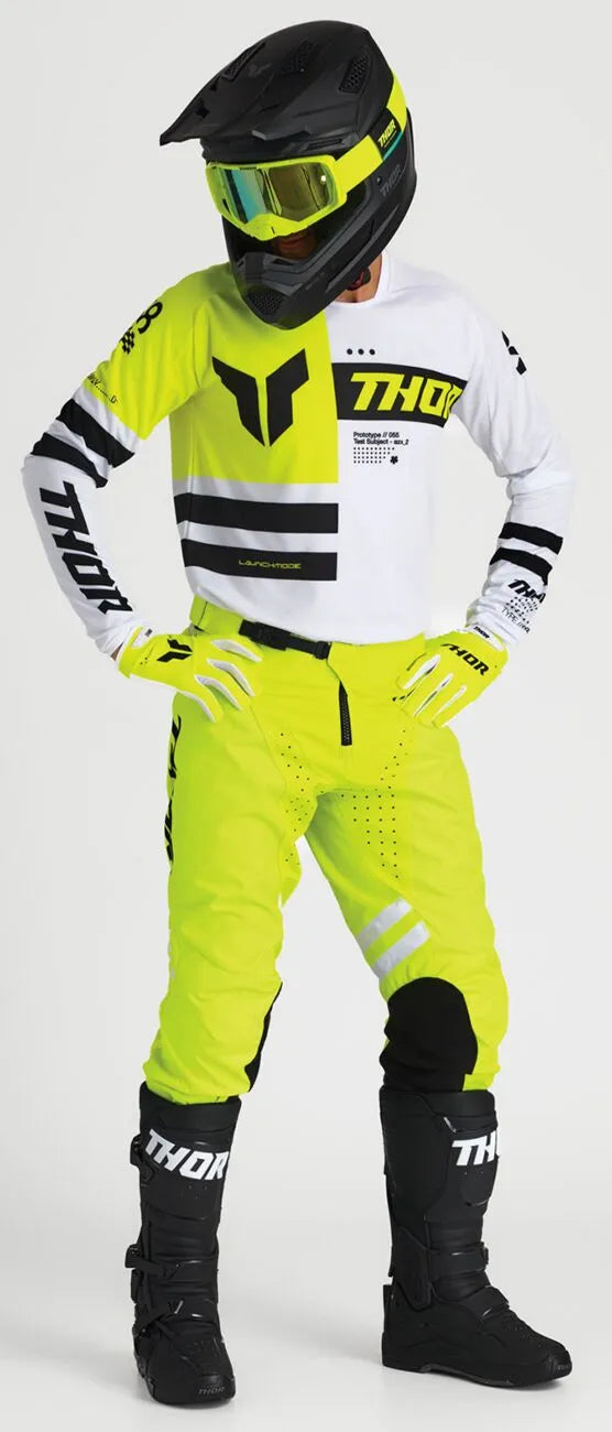 Thor Launchmode Dozer Jersey - Black/White/Acid/Fluorescent Yellow