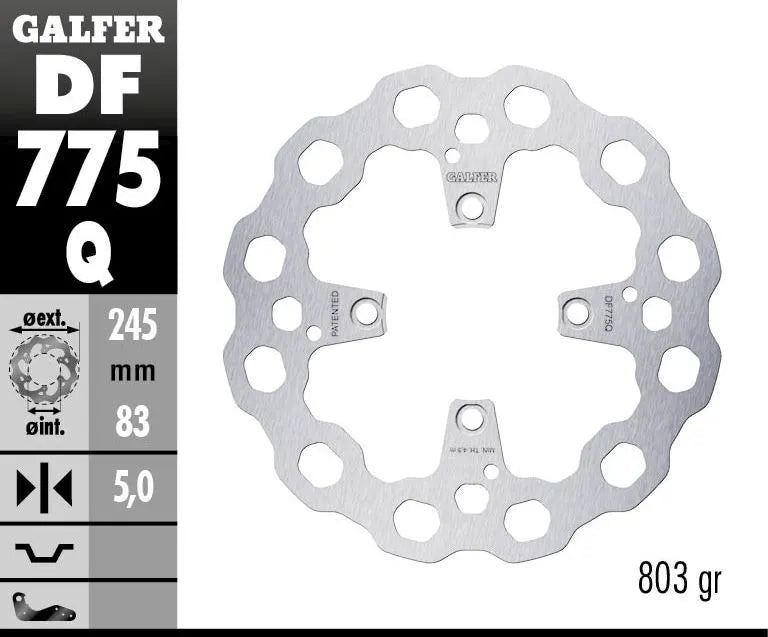 Galfer Cubiq Brake Rotor For Enhanced Performance - Rear