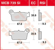 Trw Rsi Series Spiekane Klocki Hamulcowe Off-road Race - Tył