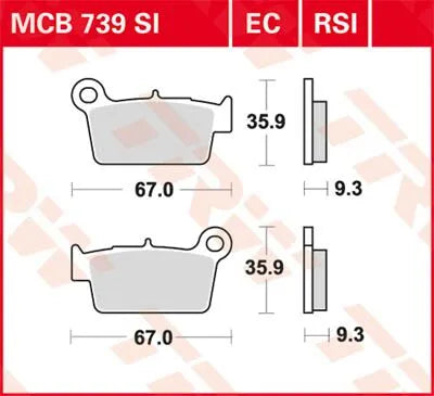Trw Rsi Series Spiekane Klocki Hamulcowe Off-road Race - Tył