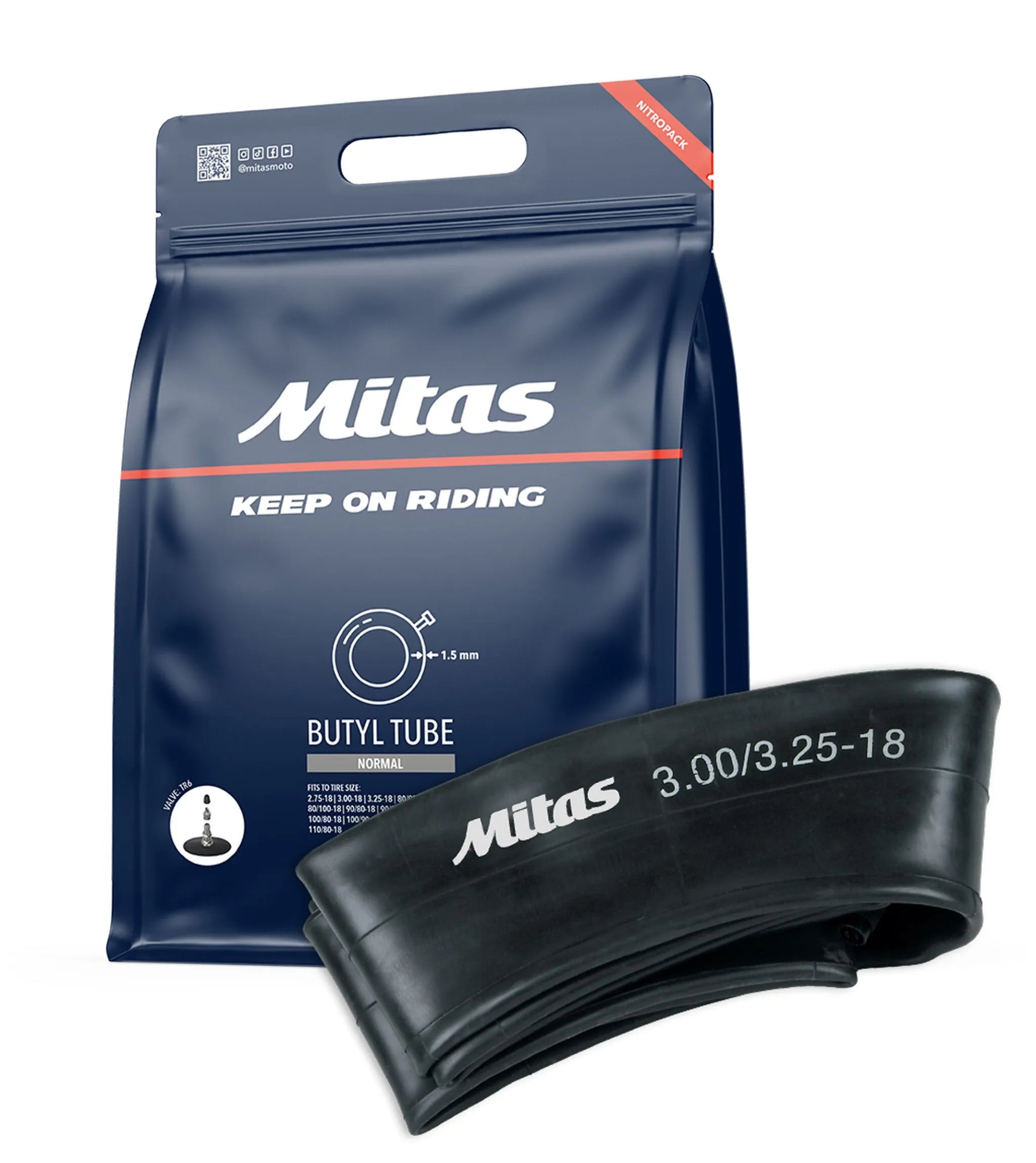 MITAS Standard Duty Inner Tube 1.5mm JS87CL 90/90