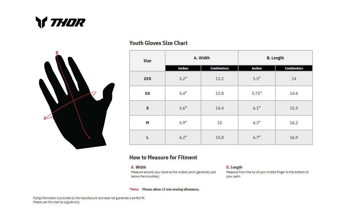 Thor Youth Launchmode Shockie AC/FU Gloves