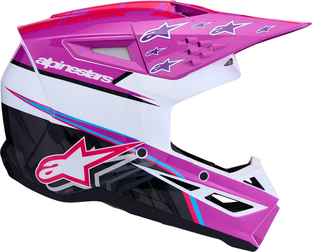 Alpinestars SM3 Falcon Helmet Purple/White/Pink