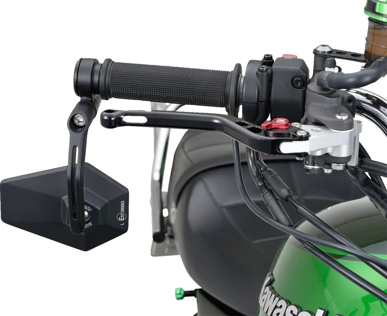 Daytona Aluminum Bar End Mirror - Black