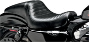 Le Pera Daytona Seat - Black Pleated Vinyl - For Harley Davidson