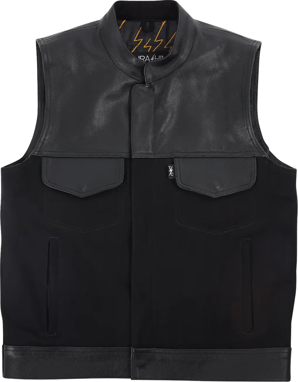 Thrashin Supply Co Kanan Leather Denim Riding Vest