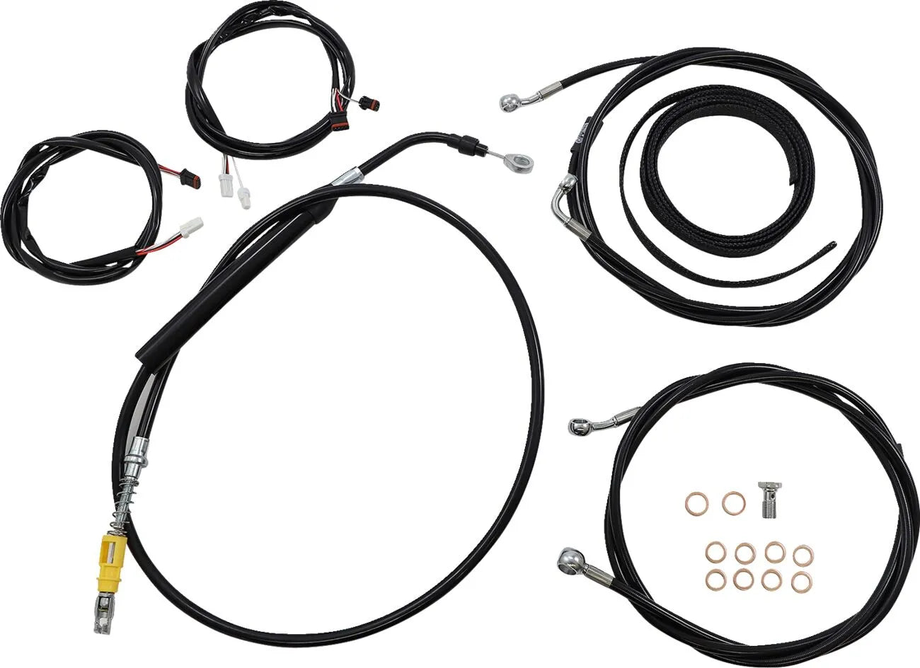 La Choppers Complete Cable Kit for 12"-14" Handlebars