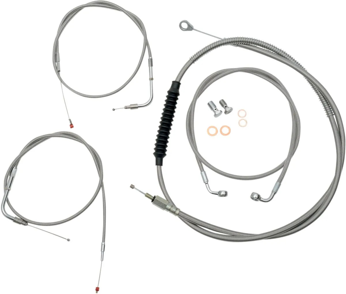 LA CHOPPERS Standard Braided Handlebar Cable Kit for 15-17" Ape