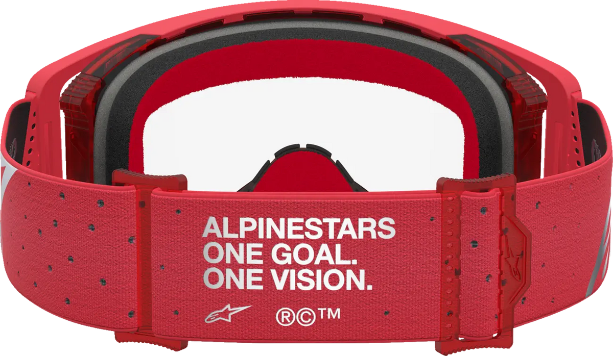 Alpinestars Supertech Vesta Goggle Chrome Red Clear Lens