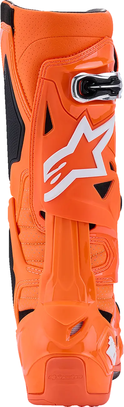 Alpinestars Tech 10 Supervented Boots Orange Fluo Black White