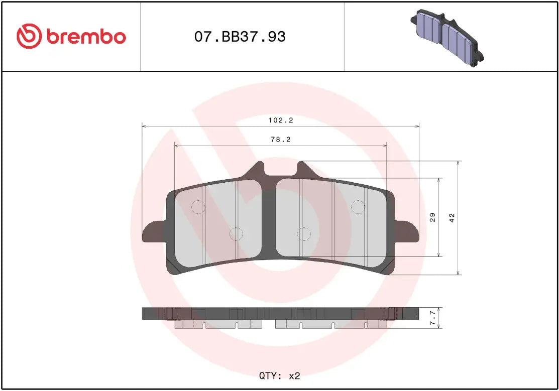 Klocki hamulcowe Brembo Genuine Sinter Prime Line