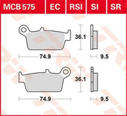 Trw Si Series Spiekane Klocki Hamulcowe Off-road - Tył