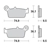 Moto-master Racing Brake Pads Offroad - Sintered Metal - Rear