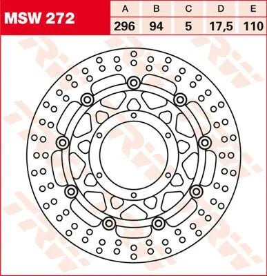 Okrągła Pływająca Tarcza Hamulcowa Trw Do Motocykli - Przód