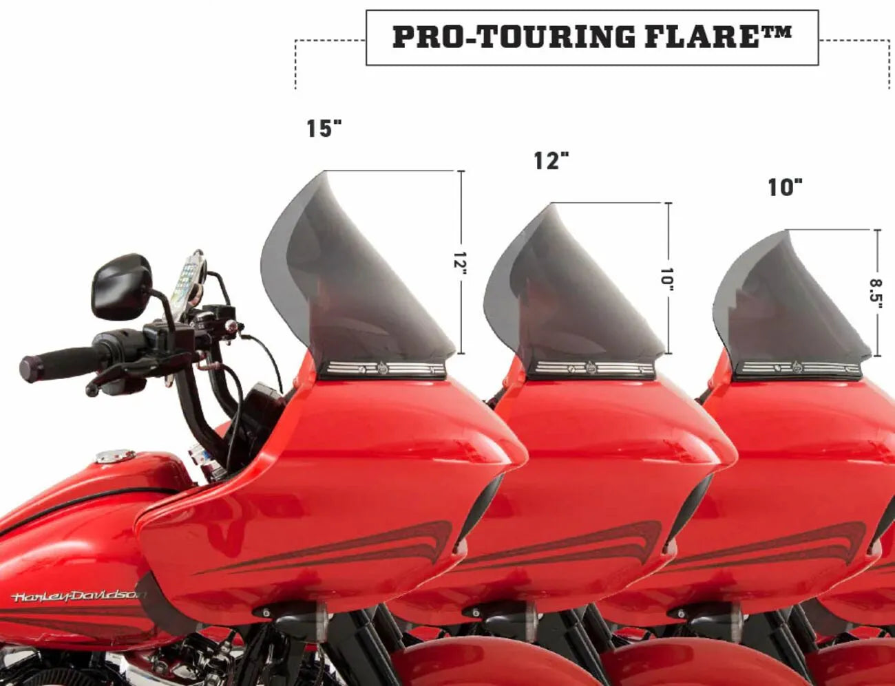 Klock Werks Pro Touring Flare Windshield - Tinted
