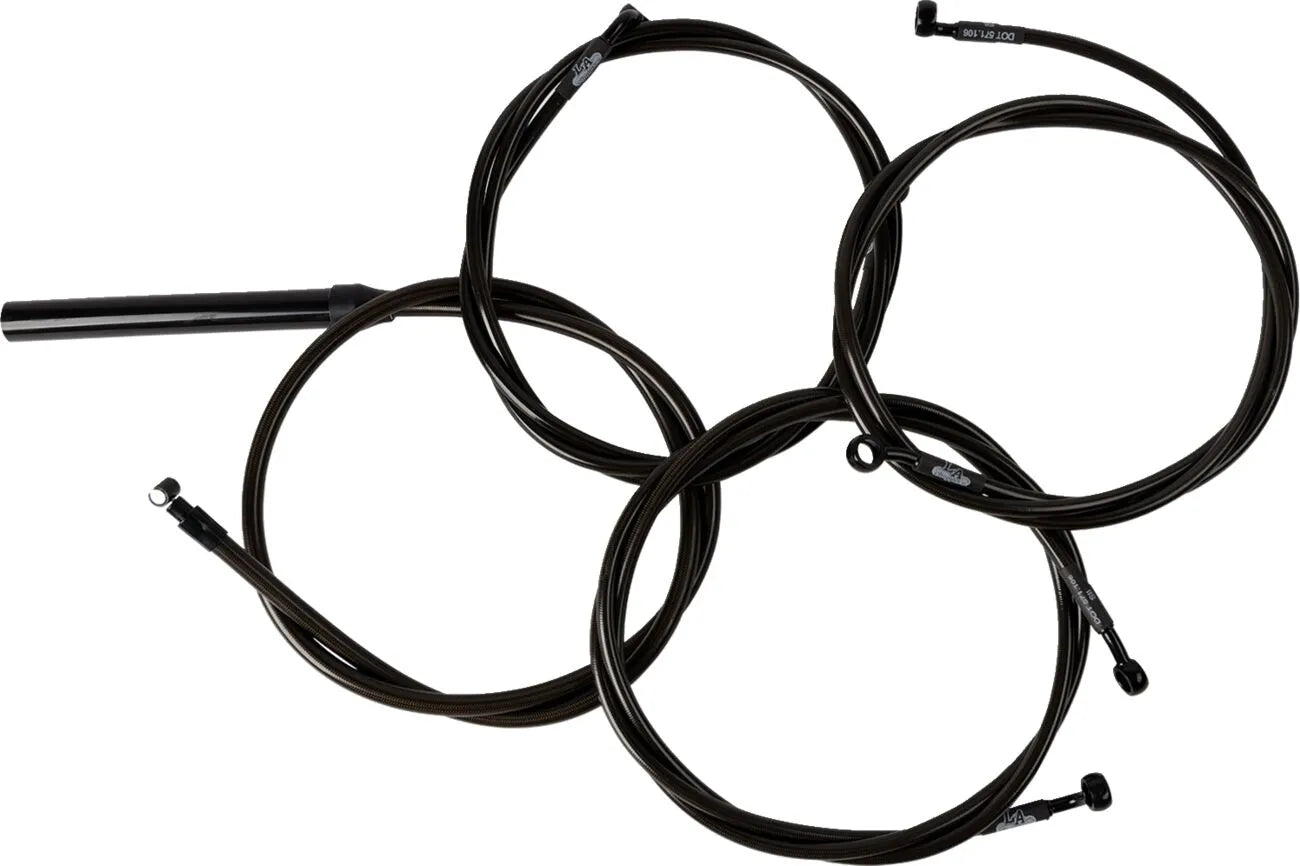 La Choppers Midnight Braided Handlebar Cable Kit