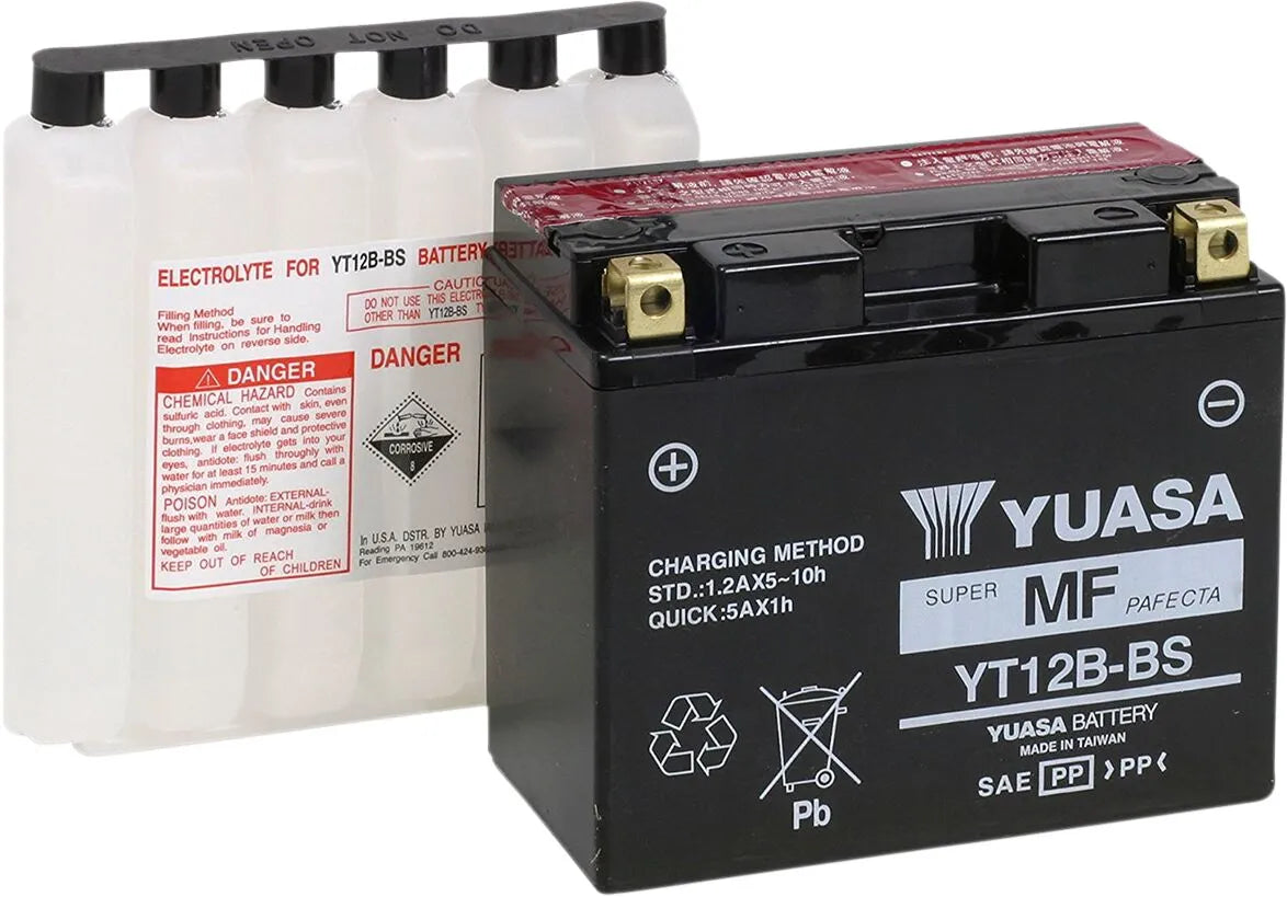 Yuasa YT12B-BS AGM MF Battery Triumph Yamaha Ducati