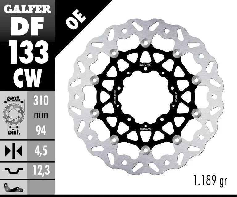 Galfer Brake Rotor For Motorcycles - High-carbon Stainless Steel - Front