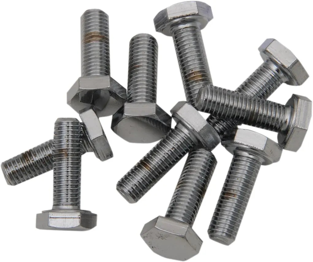 Drag Specialties Fine Thread Hex Head Bolts 1/4"-28 x 3/4" Chrome