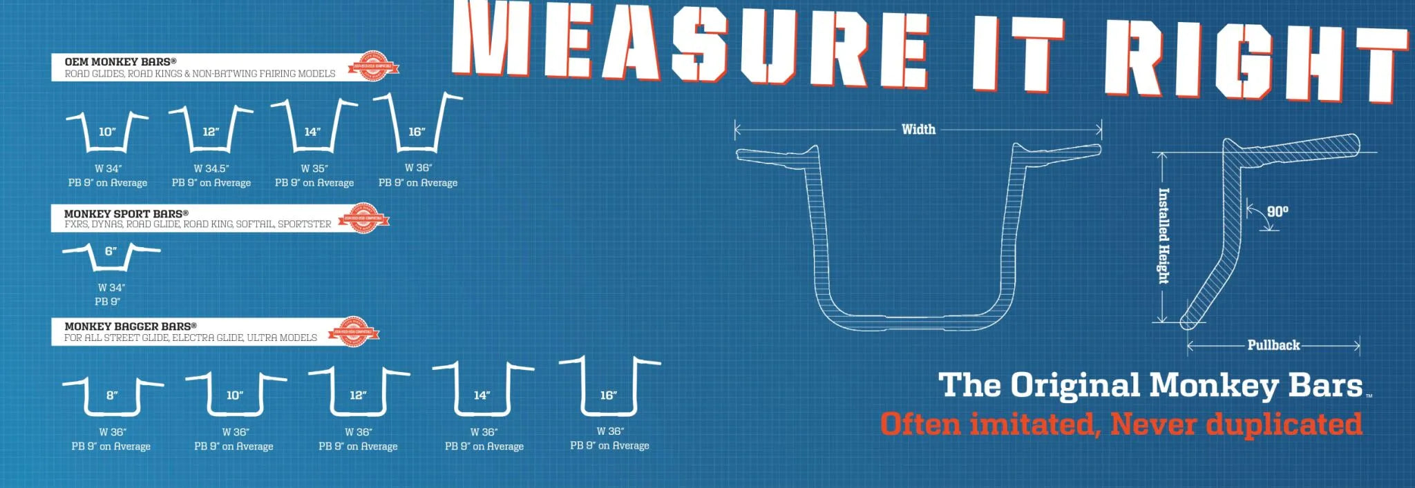 Paul Yaffe 1-1/4" Bagger Monkey Bar Handlebar Black