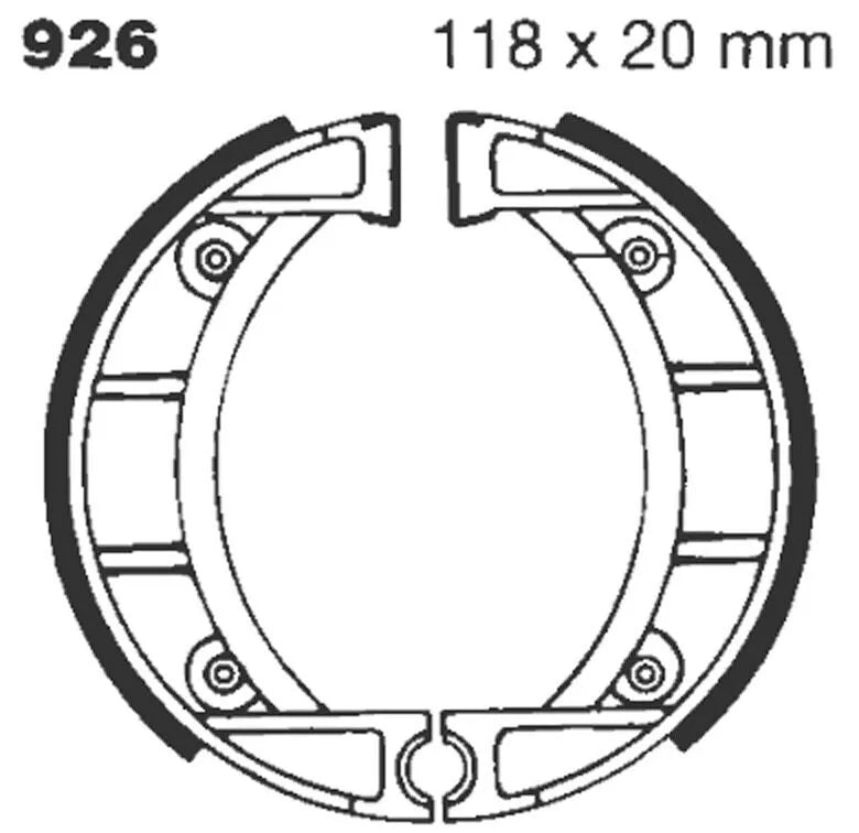 Ebc Standardowe Szczęki Hamulcowe - Organiczna Baza - Tył