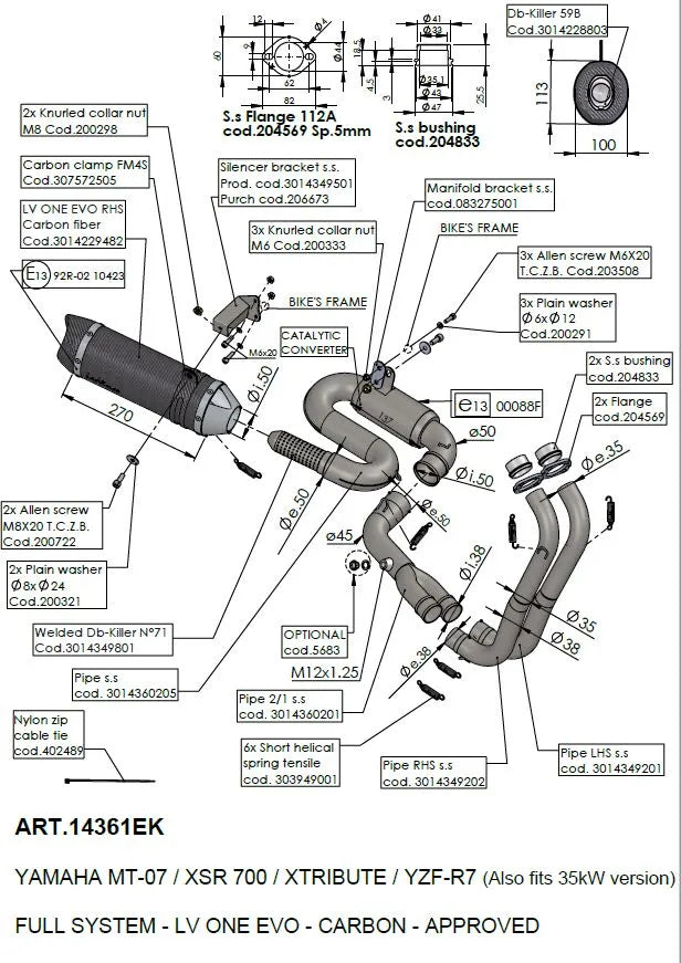 Leovince Lv One Evo Carbon Full-system Exhaust
