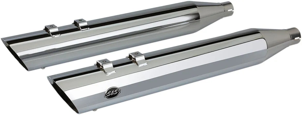 S&S Cycle Slash Cut Slip-on Tłumiki - Chrom