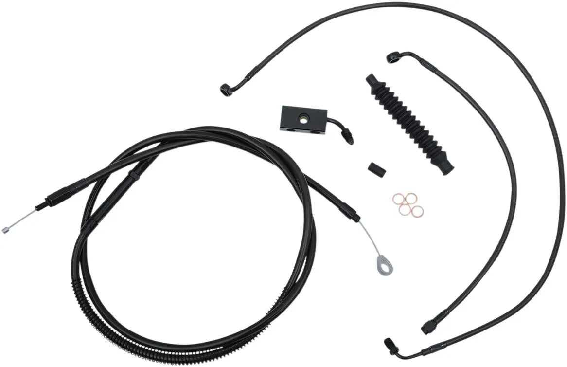 La Choppers Midnight Braided Cable Kit for 18"-20" Ape Hangers