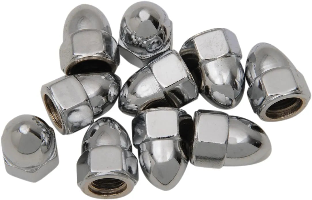 Drag Specialties 3/8-24 Chrome Acorn Nuts