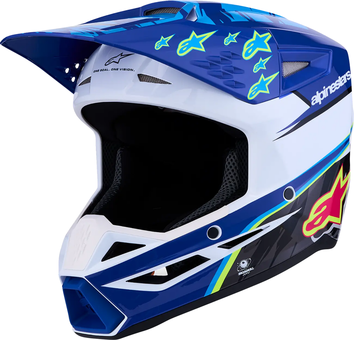 Alpinestars SM3 Falcon Youth Helmet Blue/Black/Pink Yellow