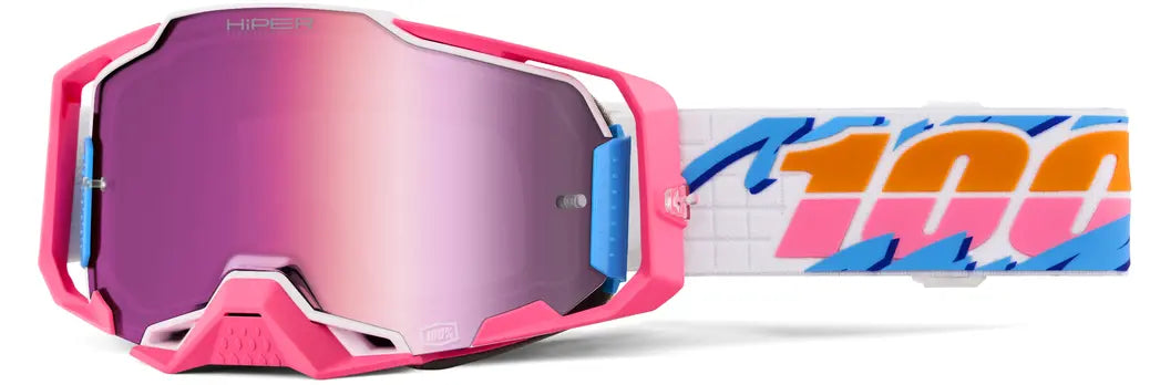 100% Armega HiPER Goggle Lefreak Pink Mirror