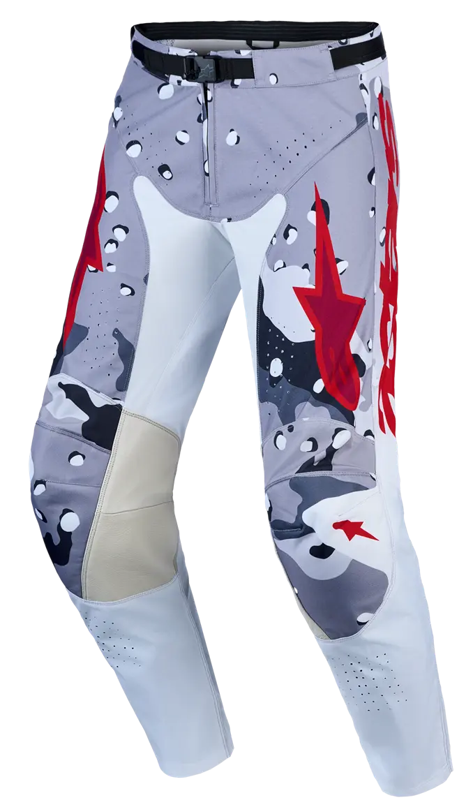 Alpinestars Racer Air Lone Pants Gray Camo White Red