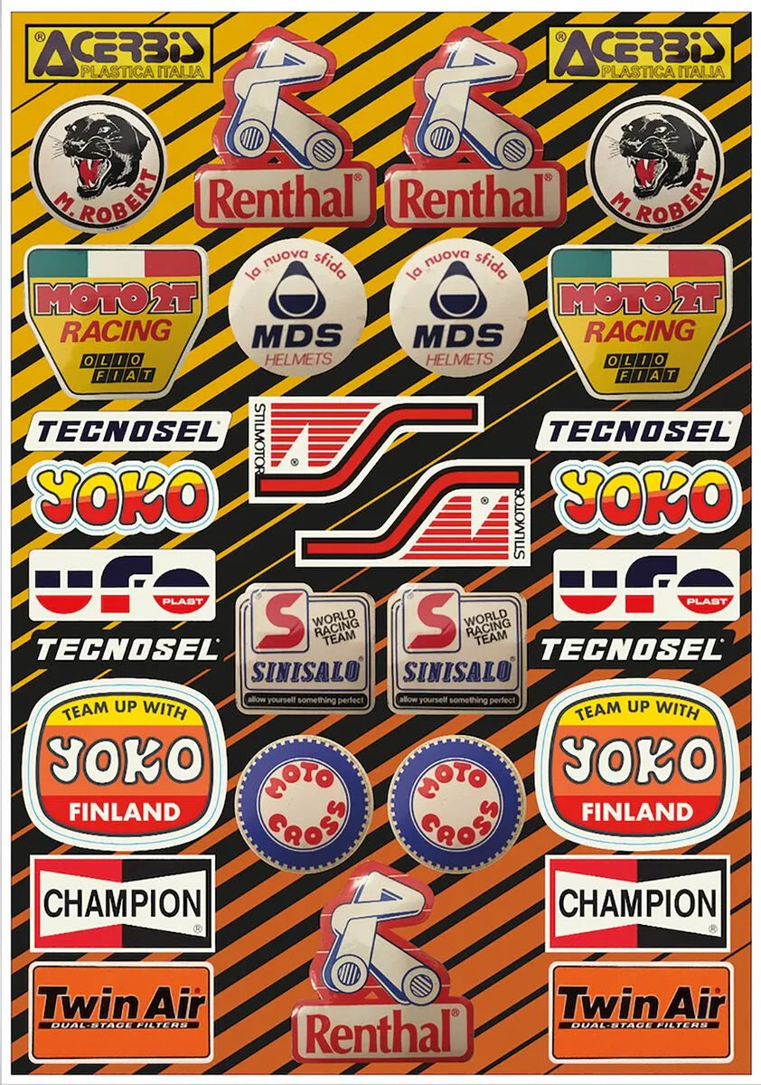 Tecnosel Sticker Sheet For Vintage Bikes