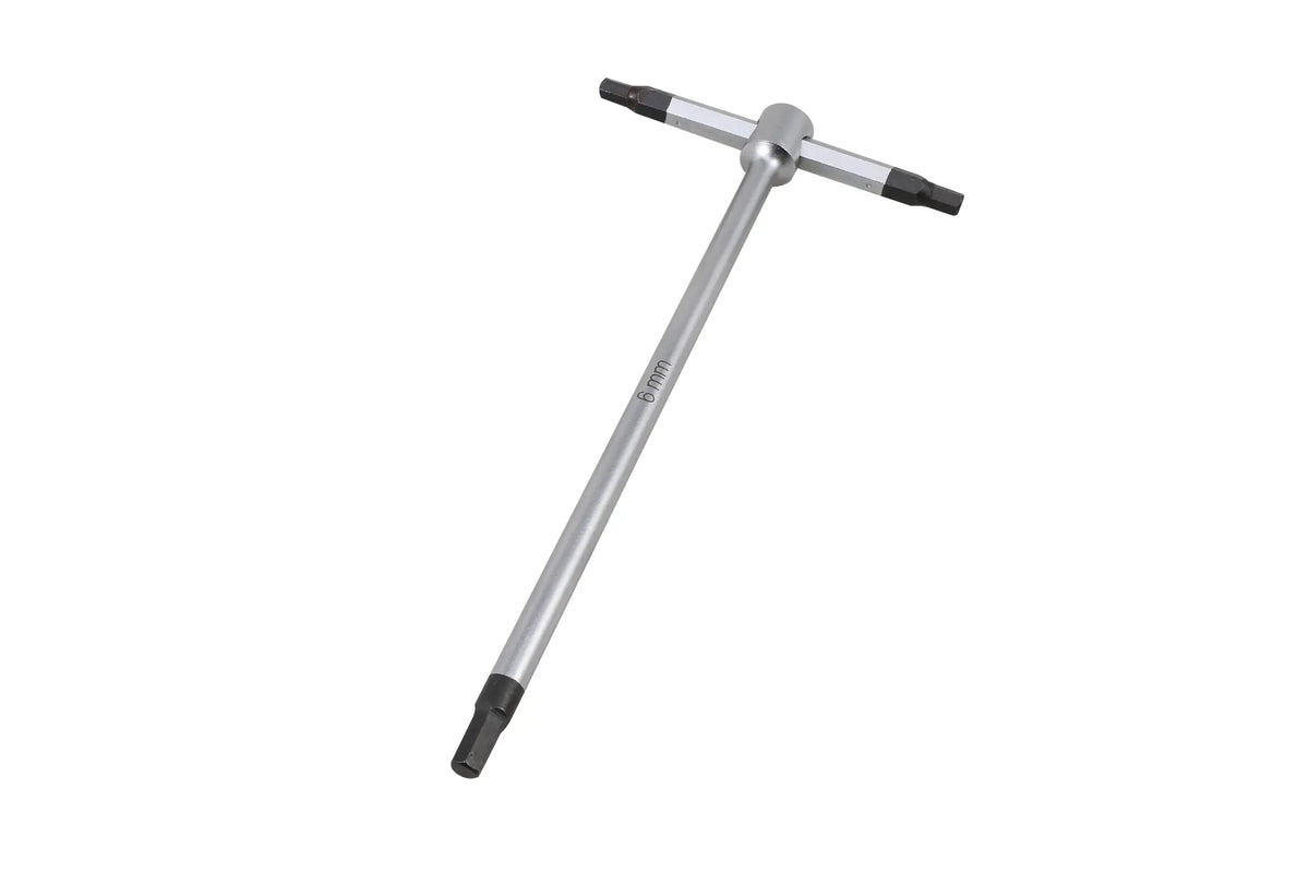 Bikeservice T-Handle Hex Wrench 6mm 210mm Silver