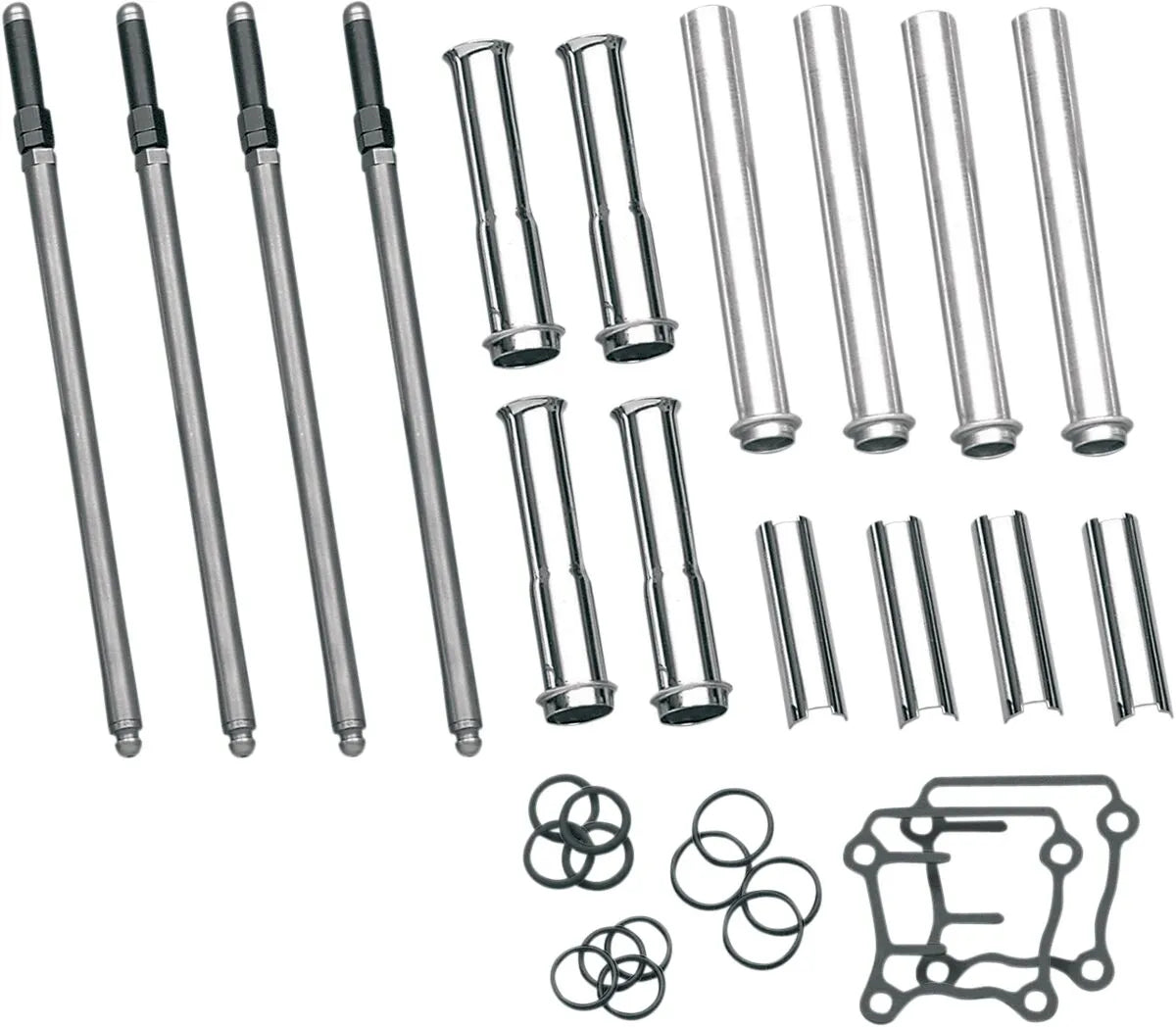 S&s Cycle Adjustable Pushrod Cover Kit With Chrome Covers